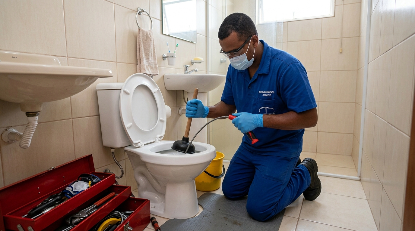 Desentupimento de vaso profissional em Maceió-AL