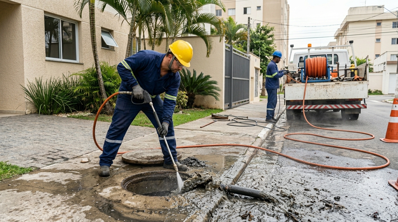 Hidrojateamento com jato de alta pressão em Maceió-AL